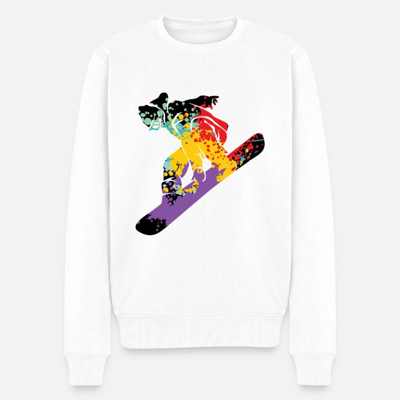 Snowboard - Pull Premium bio Homme - blanc