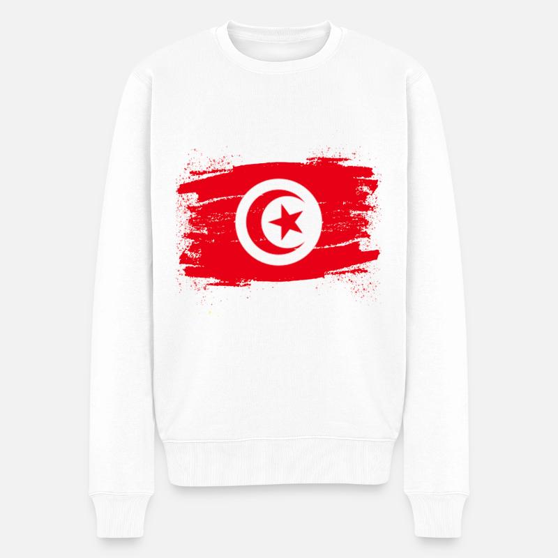 Tunesien - Männer Premium Bio Pullover - Weiß