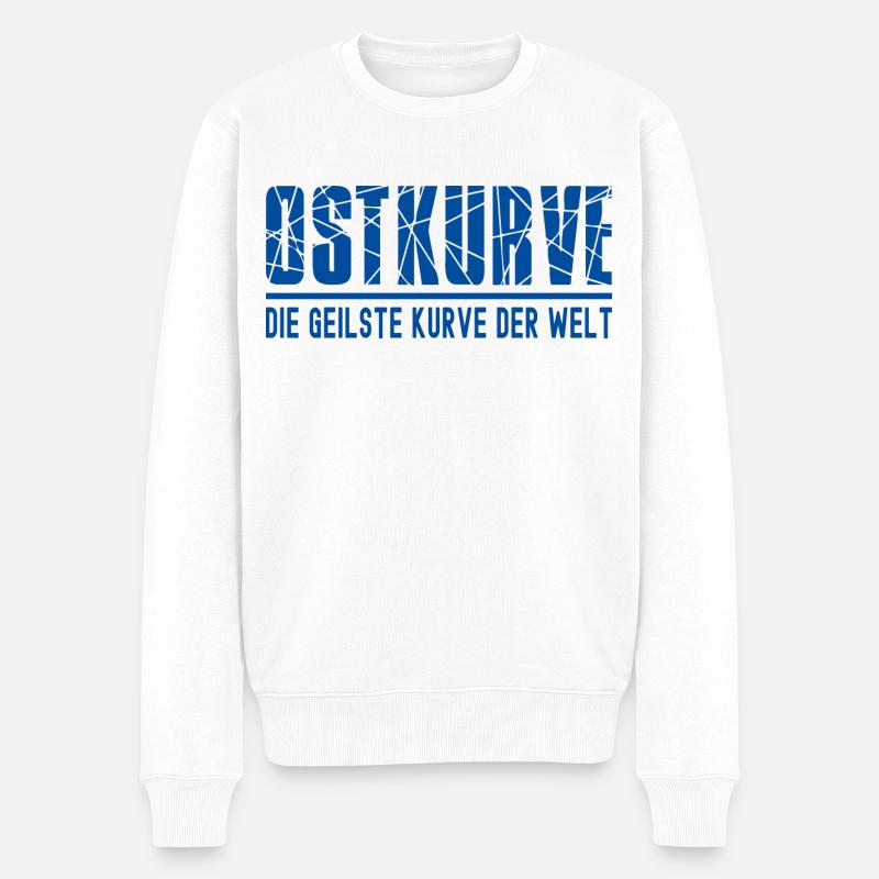Ostkurve Stadtion Berlin - Männer Premium Bio Pullover - Weiß