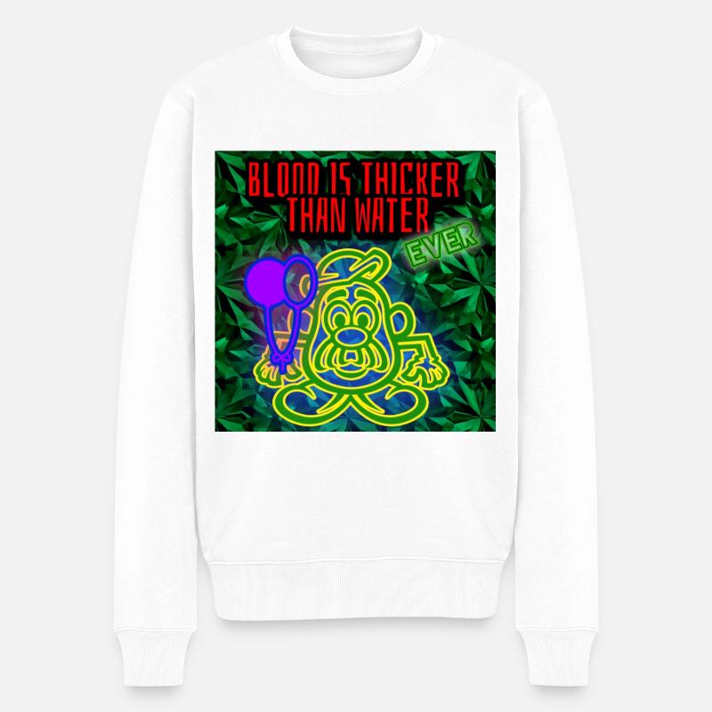 BLOOD IS THICKER THAN WATER - Abbild - 2023 - Männer Premium Bio Pullover - Weiß