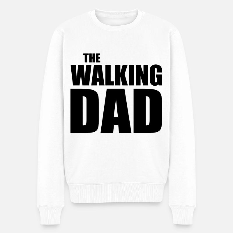 The walking dad - Pull Premium bio Homme - blanc