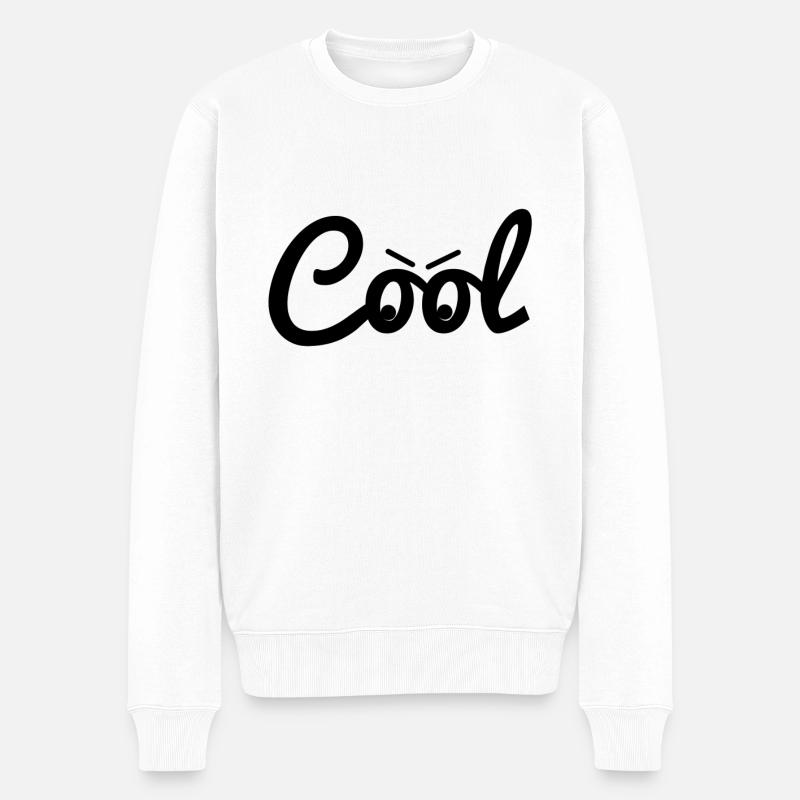 cool Cool - Männer Premium Bio Pullover - Weiß