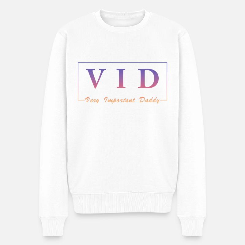 VID Very Important Daddy - Männer Premium Bio Pullover - Weiß