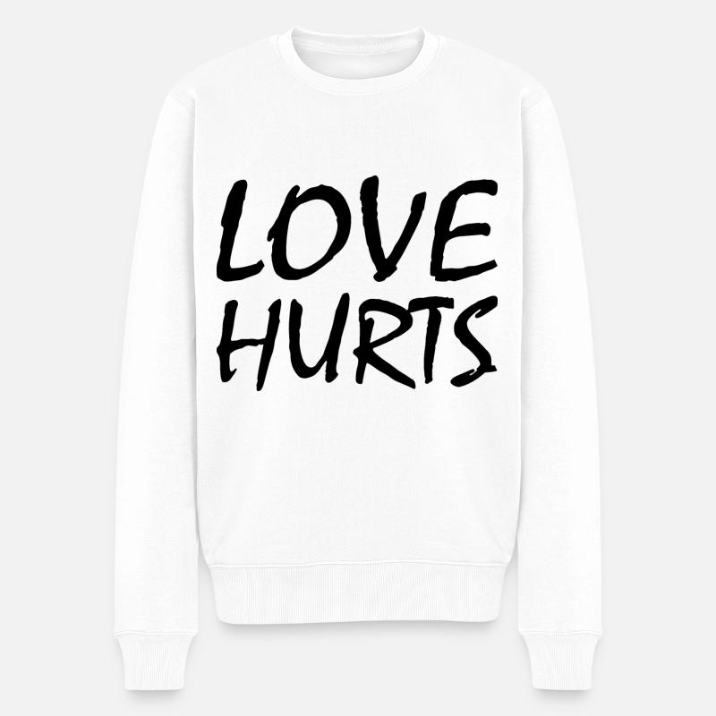 Love hurts - Pull Premium bio Homme - blanc