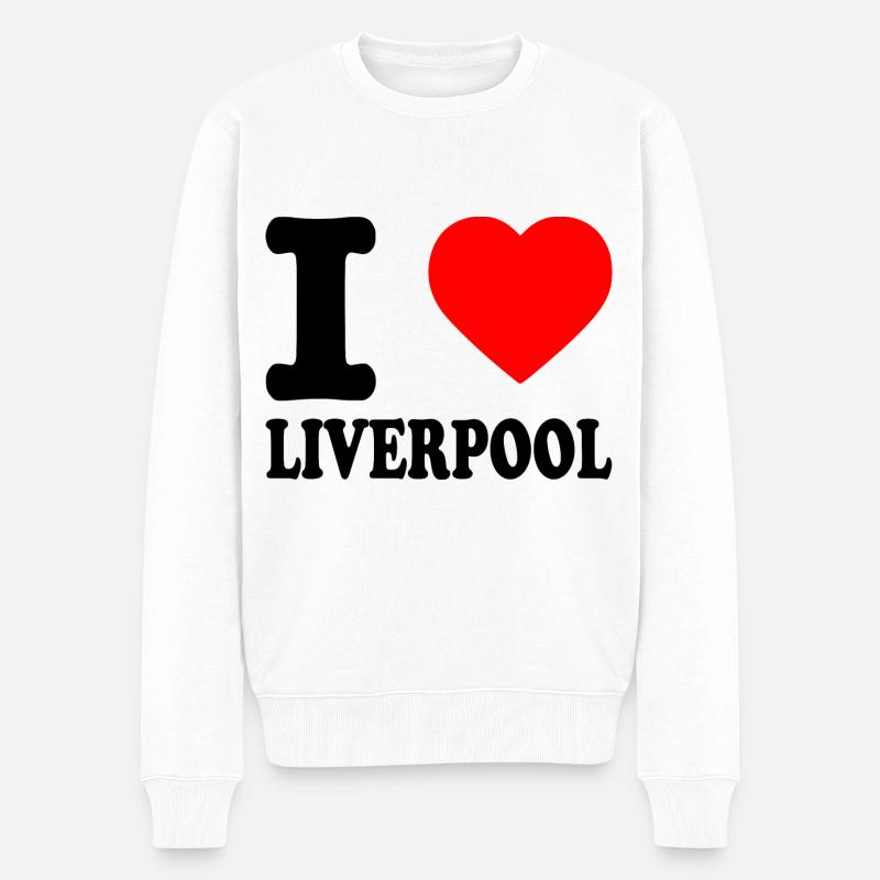 Liverpool - Männer Premium Bio Pullover - Weiß
