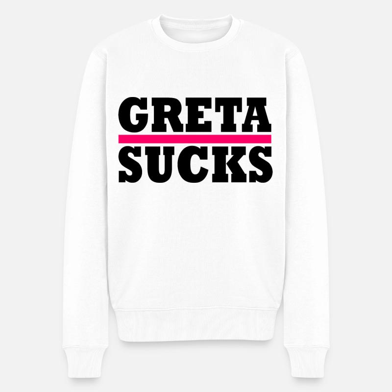 Greta sucks - Pull Premium bio Homme - blanc