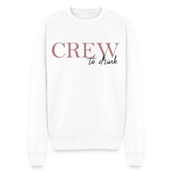 Crew to drink - Männer Premium Bio Pullover - Weiß - Vorne - Thijin (182cm)