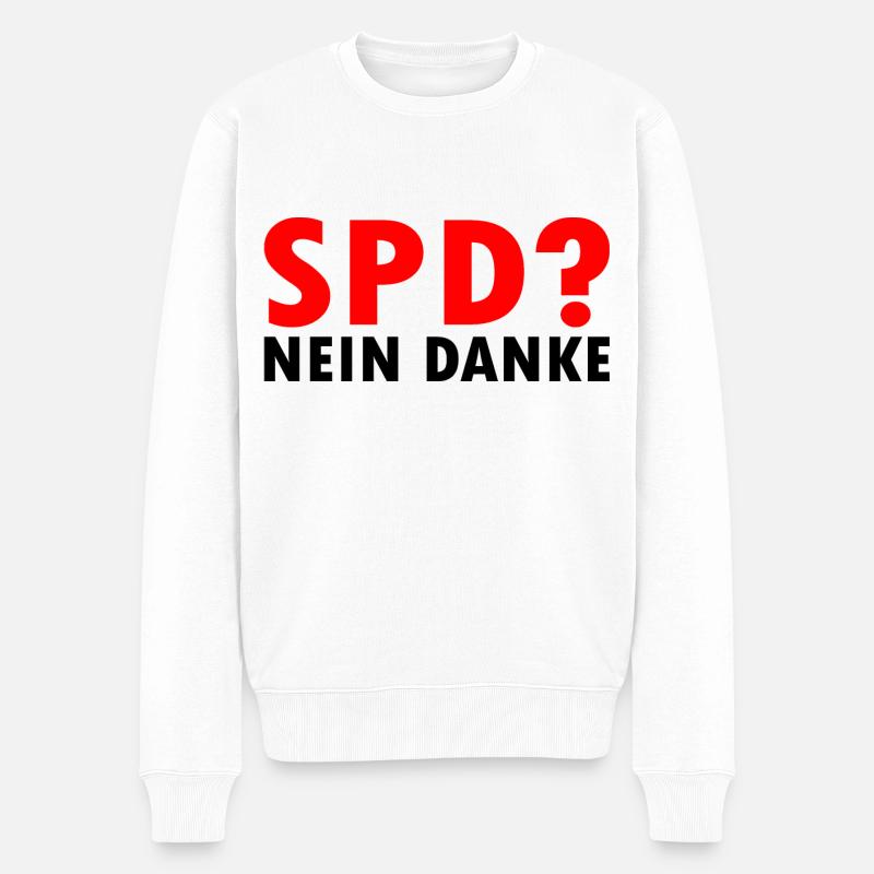 Spd - Männer Premium Bio Pullover - Weiß