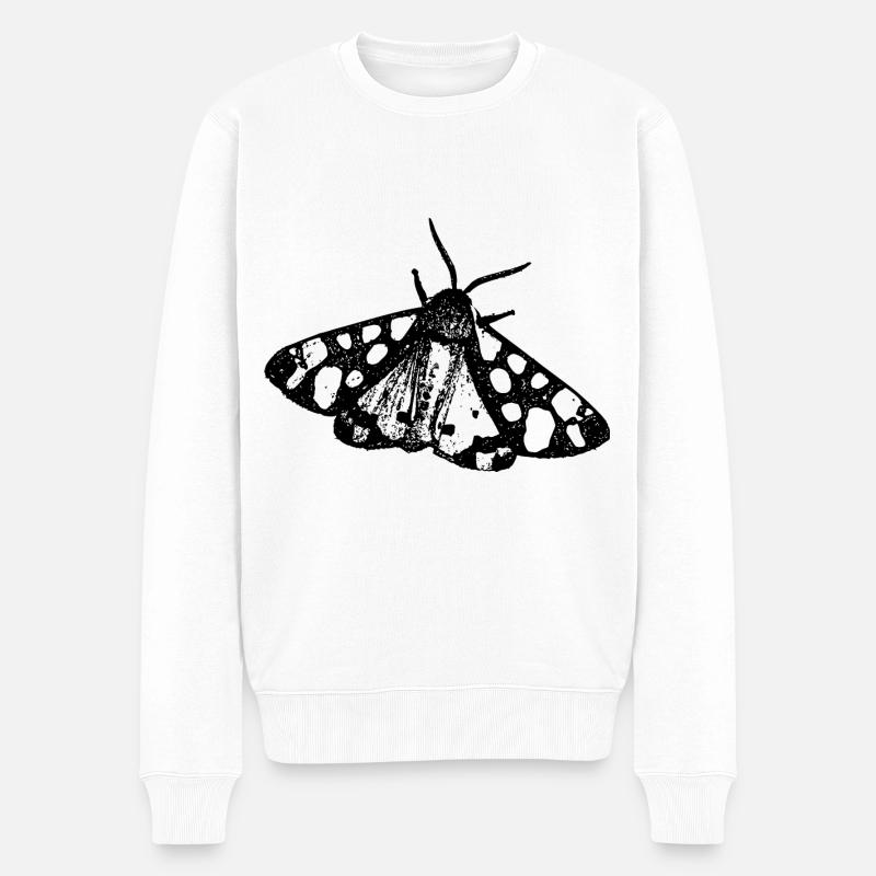 Motte Falter Insekt - Männer Premium Bio Pullover - Weiß