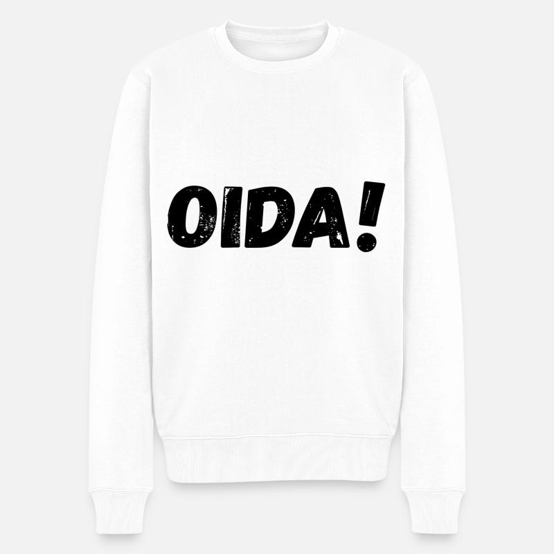 Oida Oida ! - Pull Premium bio Homme - blanc
