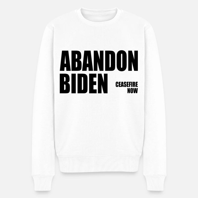 Abandon biden - Pull Premium bio Homme - blanc