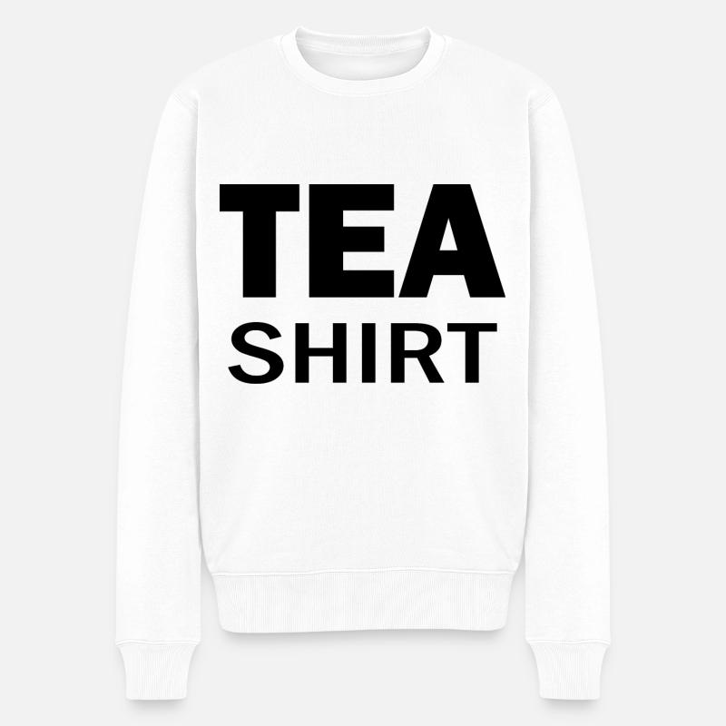 Teeshirt - Männer Premium Bio Pullover - Weiß