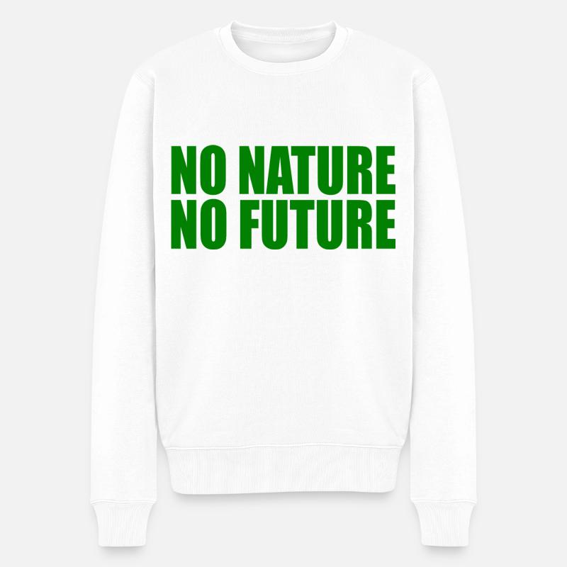 No nature no future - Pull Premium bio Homme - blanc