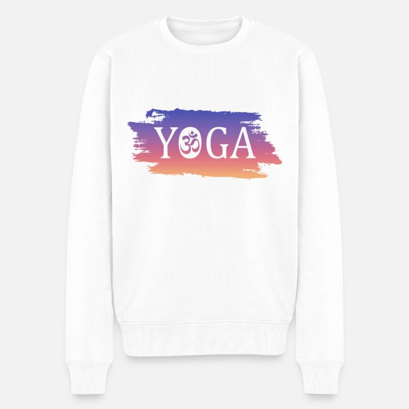 Yoga Geschenkidee - Männer Premium Bio Pullover - Weiß