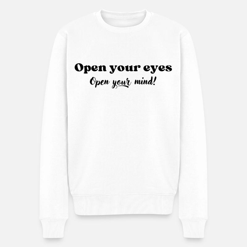 Zitat für Auswandern, Auslandsjahr oder Weltreise - Männer Premium Bio Pullover - Weiß