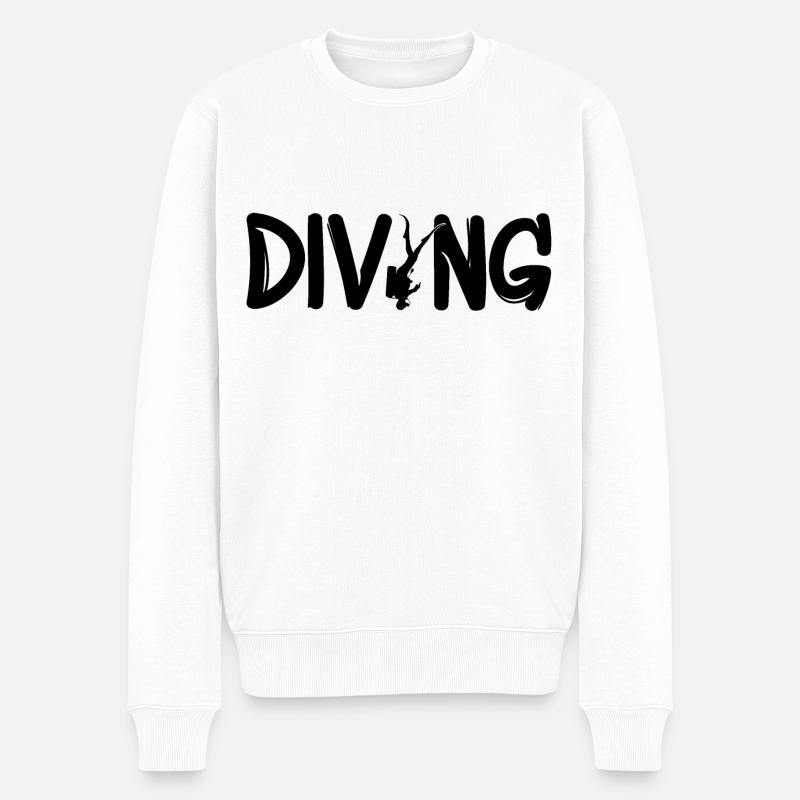 Diving - Männer Premium Bio Pullover - Weiß