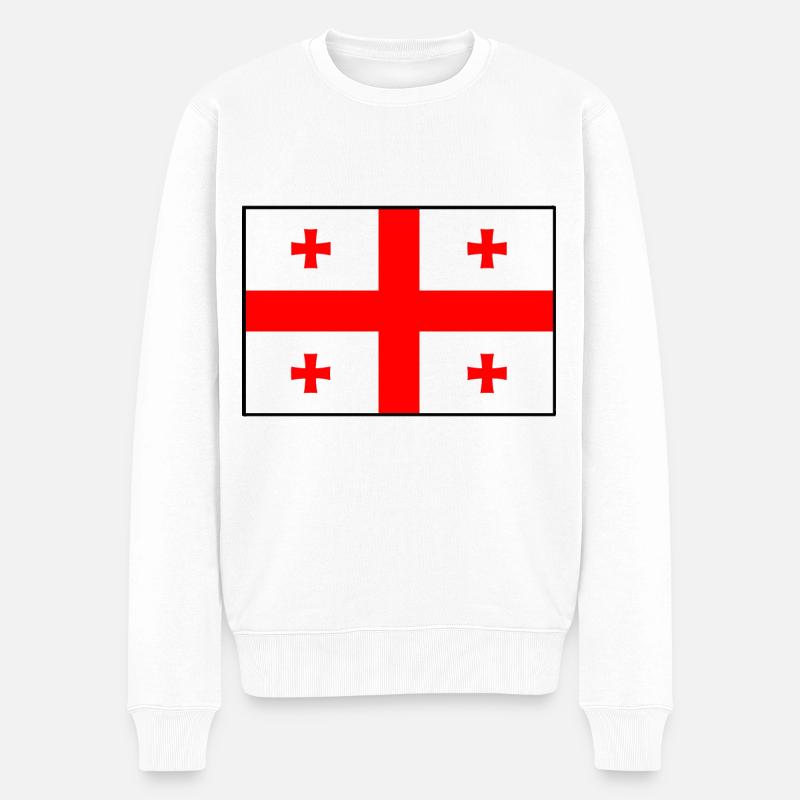 Georgia - Männer Premium Bio Pullover - Weiß