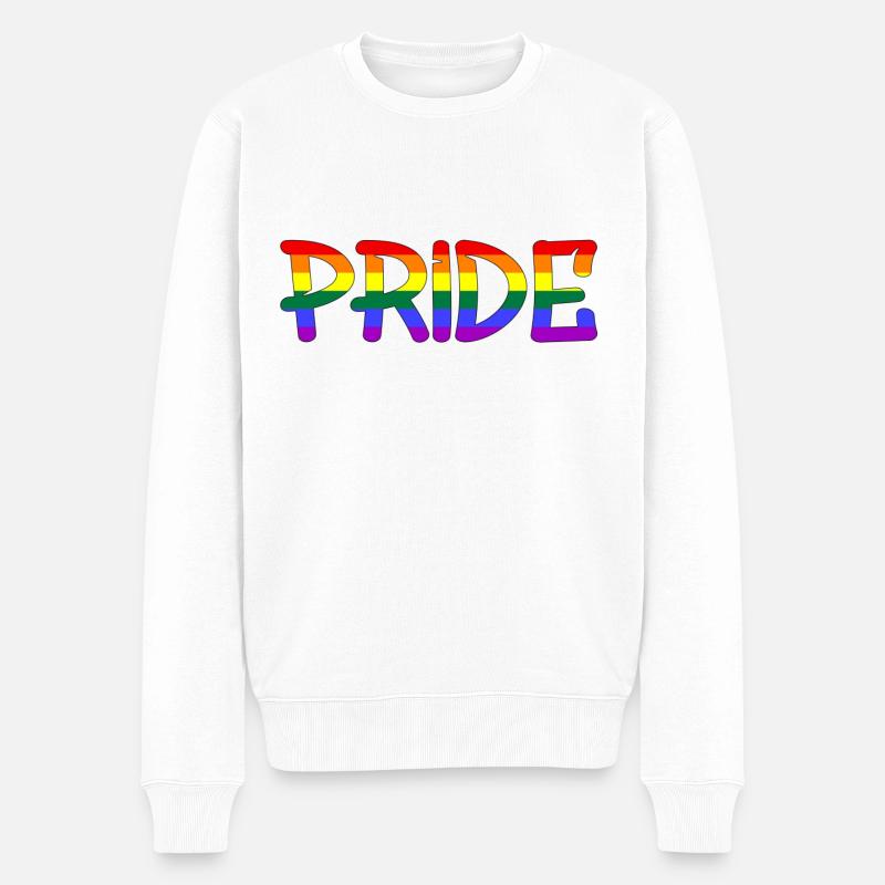 Pride LGBT - Männer Premium Bio Pullover - Weiß