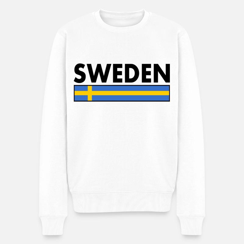 Schweden - Männer Premium Bio Pullover - Weiß