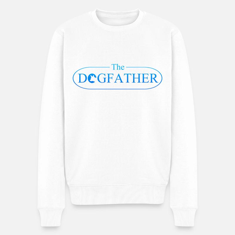 The Dogfather - Männer Premium Bio Pullover - Weiß