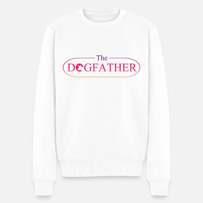 The Dogfather - Männer Premium Bio Pullover - Weiß