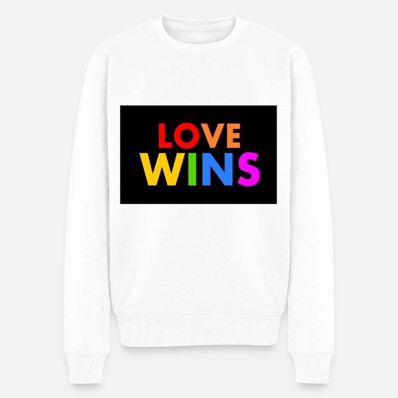 Love wins - Pull Premium bio Homme - blanc