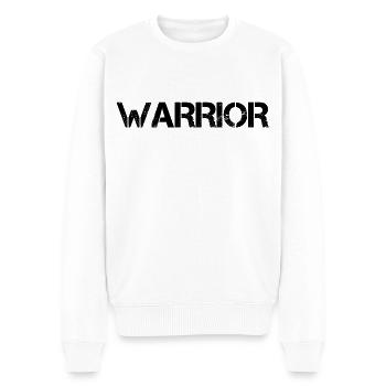 Warrior - Men's Premium Organic Jumper - white - Front - Thijin (182cm)