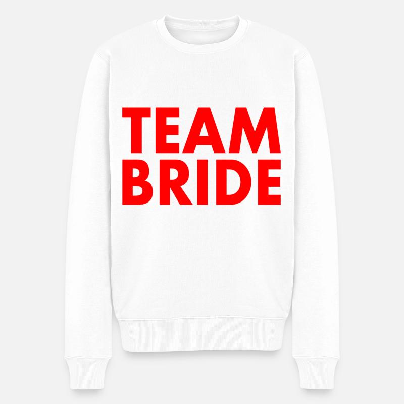 Team bride - Männer Premium Bio Pullover - Weiß