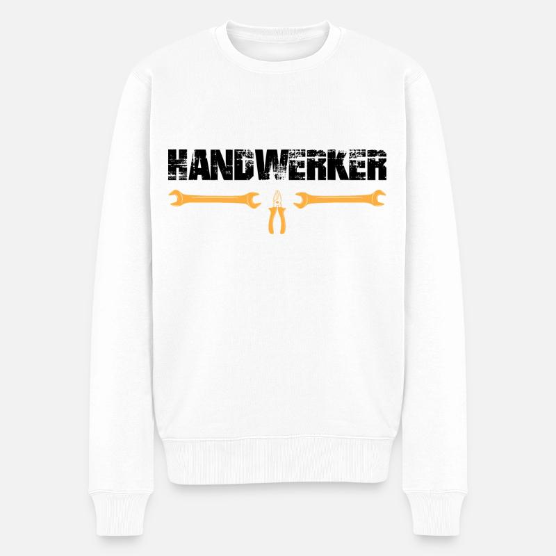 Handwerker - Männer Premium Bio Pullover - Weiß