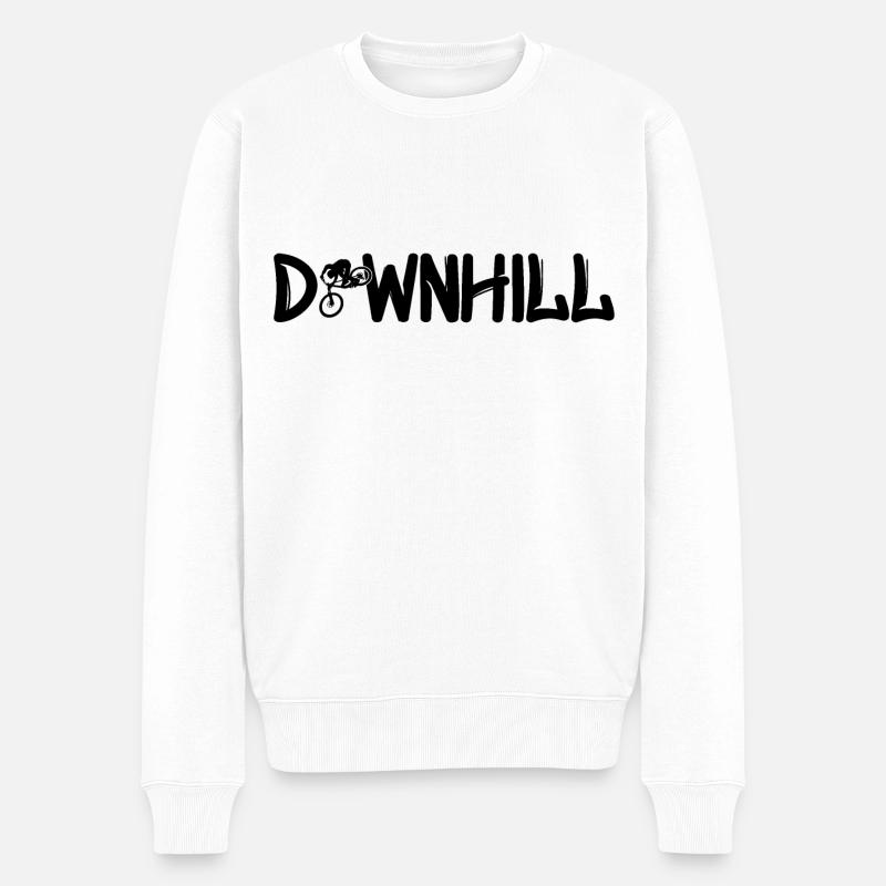 Downhill - Männer Premium Bio Pullover - Weiß