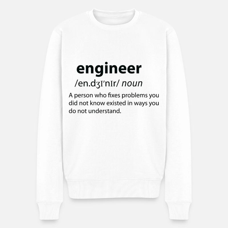 Définition du dictionnaire Engineer Funny - Pull Premium bio Homme - blanc