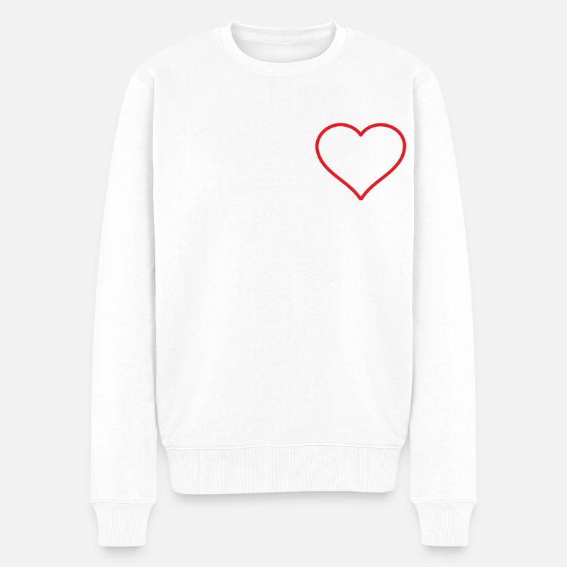 Coeur - Pull Premium bio Homme - blanc