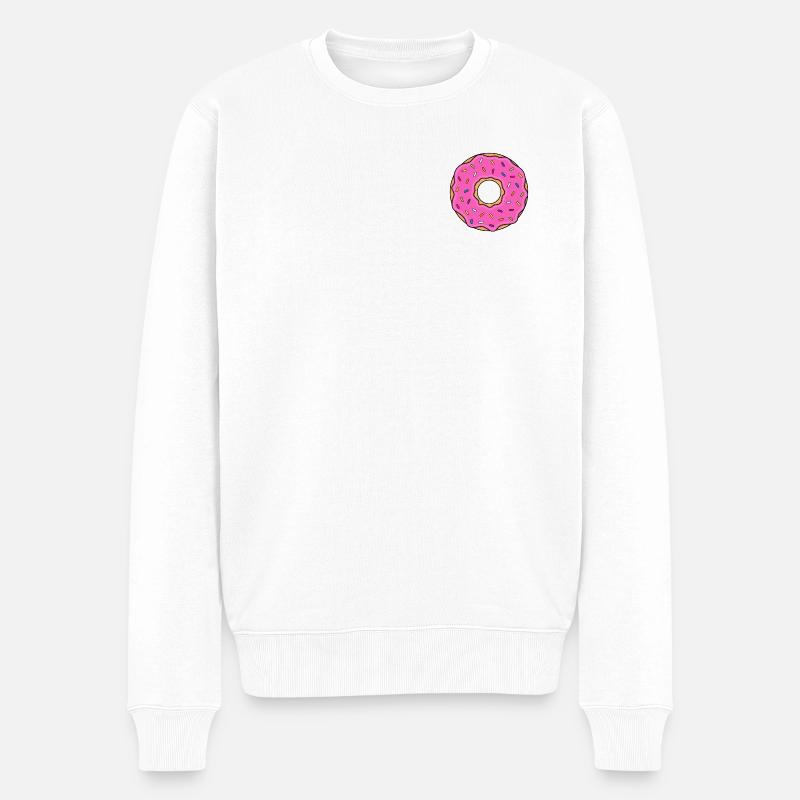 Donut - Männer Premium Bio Pullover - Weiß