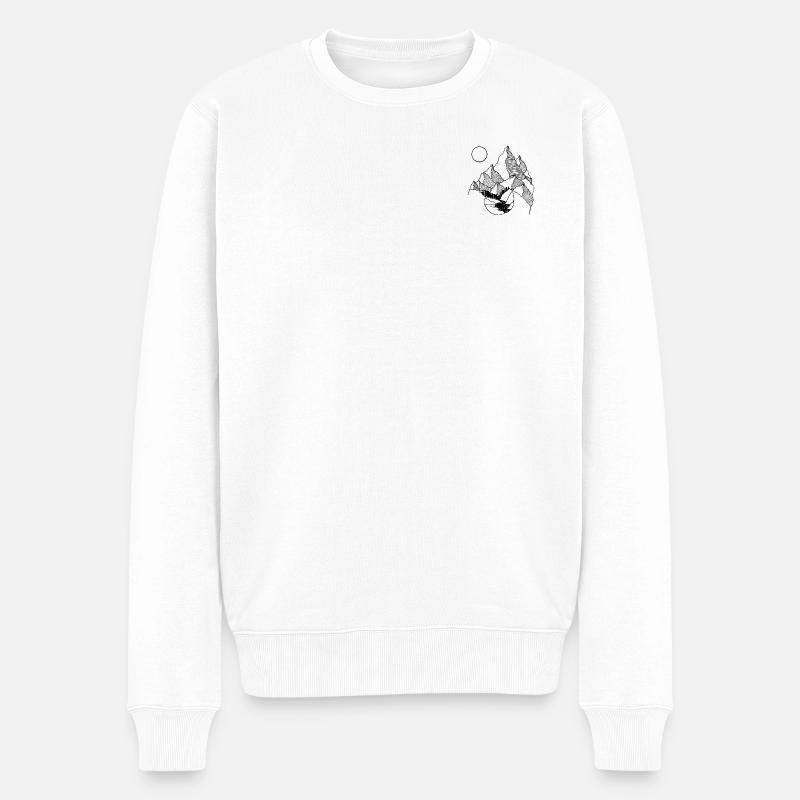 Wie ein Berg - Männer Premium Bio Pullover - Weiß