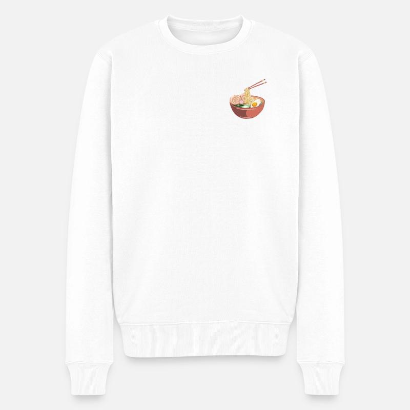 Ramen Liebe - Männer Premium Bio Pullover - Weiß