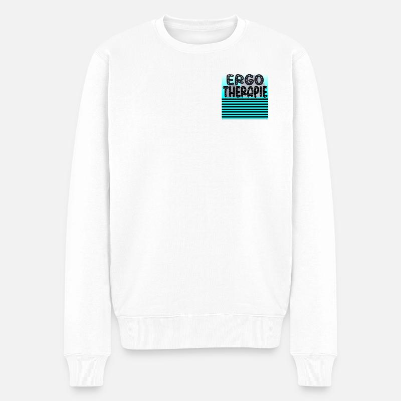 GENESUNG ERGOTHERAPIE - Männer Premium Bio Pullover - Weiß
