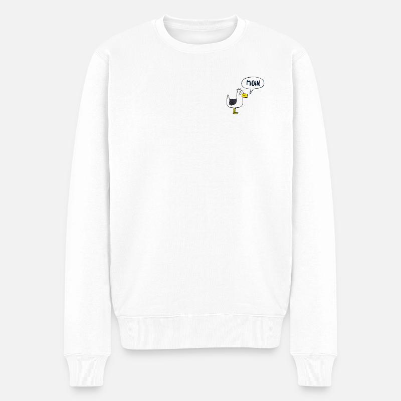 MOIN - Männer Premium Bio Pullover - Weiß