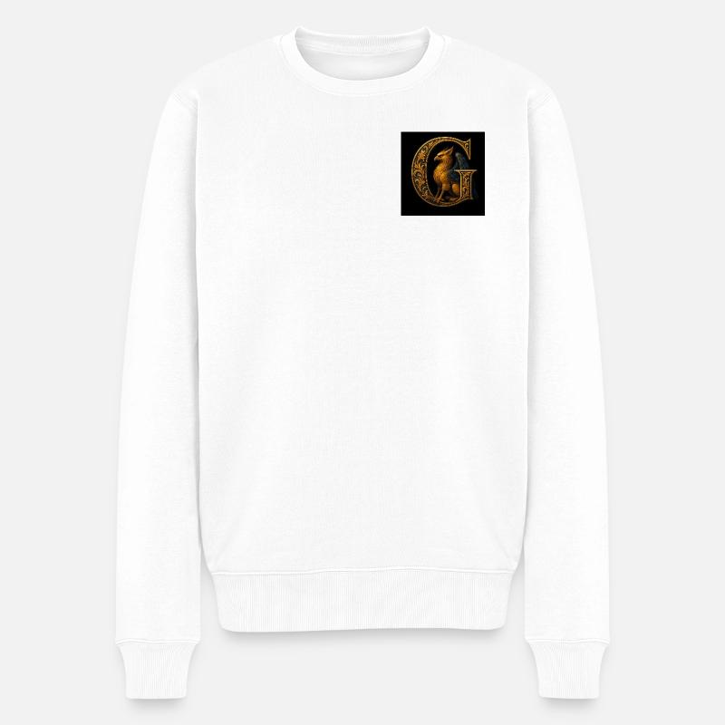 G – Magisches Ornament mit Greif - Männer Premium Bio Pullover - Weiß
