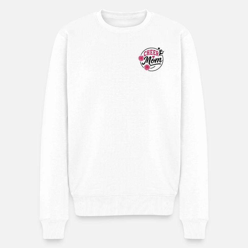  Cheer Mom Illustration - Männer Premium Bio Pullover - Weiß