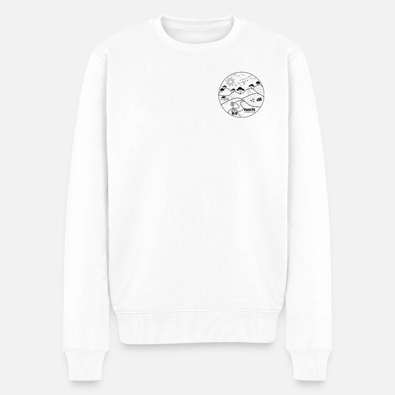 Vanlife - Männer Premium Bio Pullover - Weiß