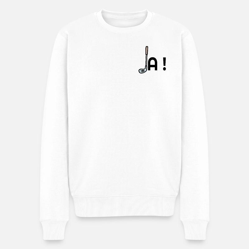 Golf Zusage Ja - Pull Premium bio Homme - blanc