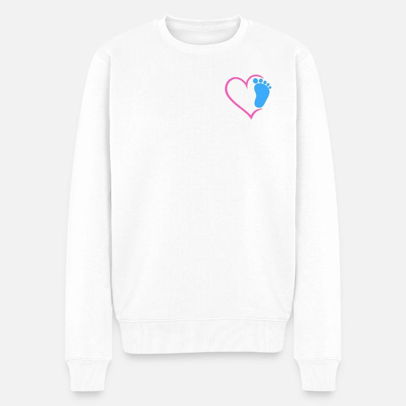 Empreinte de bébé - Pull Premium bio Homme - blanc