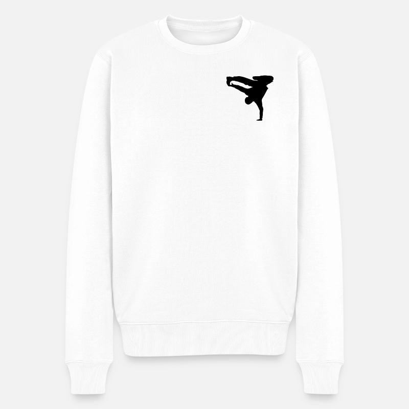 Capoeira dance - Männer Premium Bio Pullover - Weiß