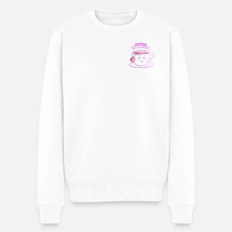 Highly Teeinated – Lustiges Tee-Shirt mit lächelnd - Männer Premium Bio Pullover - Weiß