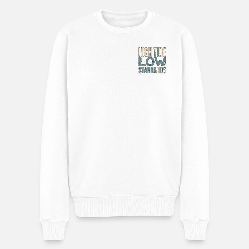 Seefahrer Design - Männer Premium Bio Pullover - Weiß