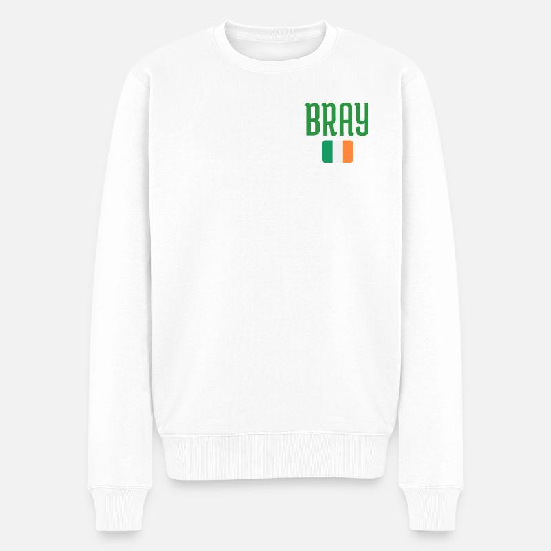 Drapeau d’Irlande de Bray - Pull Premium bio Homme - blanc