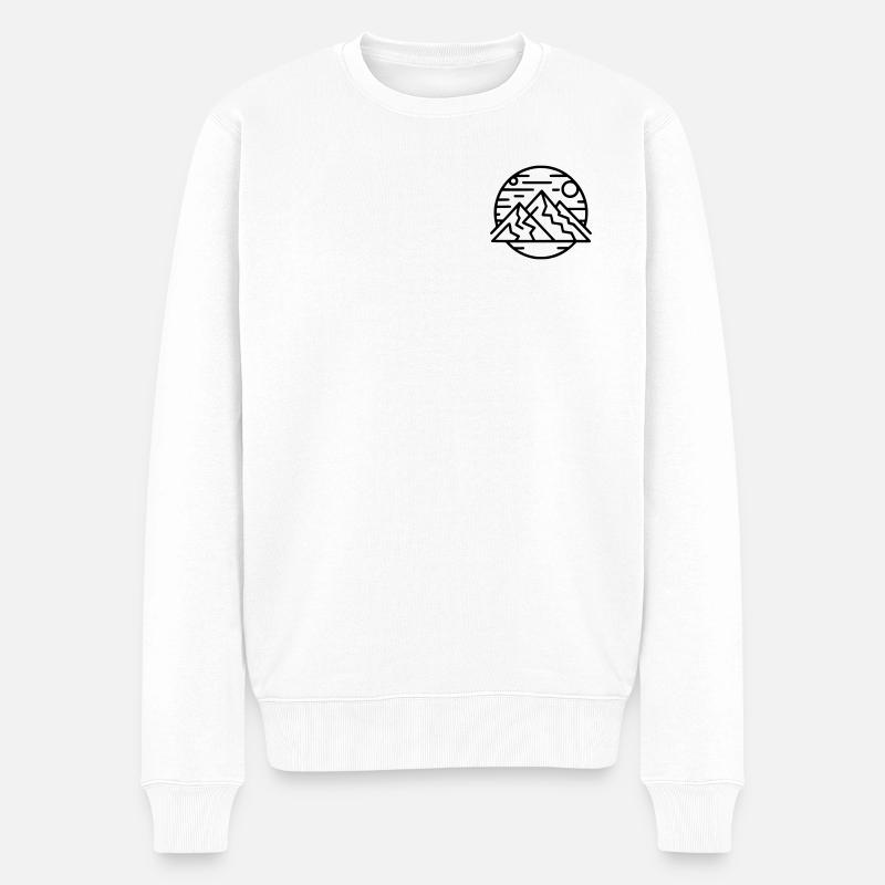 Impression d’art géométrique abstrait - Pull Premium bio Homme - blanc