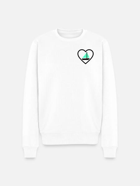 Cuore Vela – Passione Navigazione - Men's Premium Organic Jumper - white
