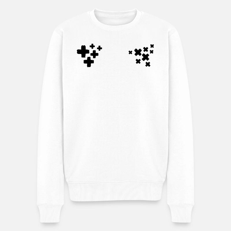 crosses - Männer Premium Bio Pullover - Weiß