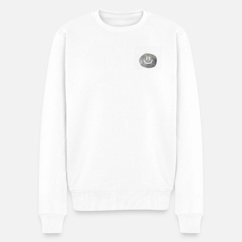You Rock Minimal Statement Kieselstein - Pull Premium bio Homme - blanc
